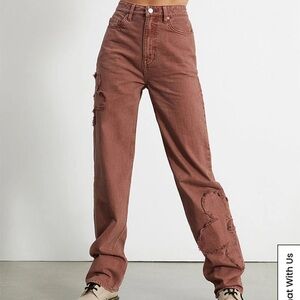 PacSun Women's Tan Straight Leg Jeans